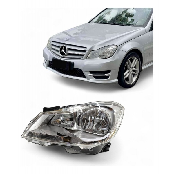 Farol Mercedes C180 C200 C250 2011 2012 2013 2014 Sem Led