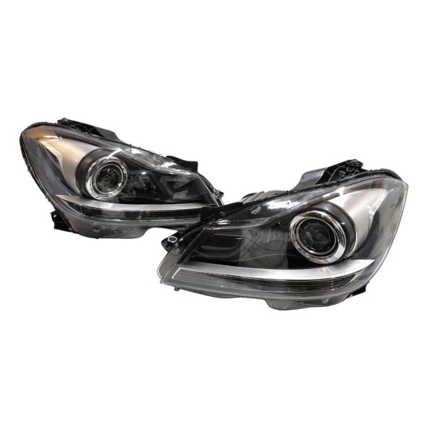 Par Farol Mercedes C180 C200 C250  2011 A 2014 Led Xenon Ambos Lados