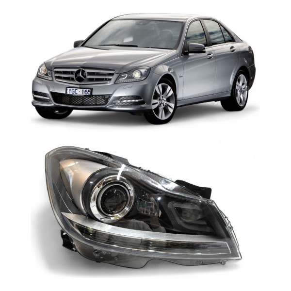 Par Farol Mercedes C180 C200 C250  2011 A 2014 Led Xenon Ambos Lados