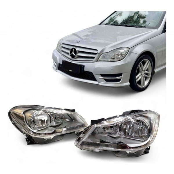 Par Farol Mercedes C180  C200 C250 2011 2012 A 2014 Sem Led Ambos Lados