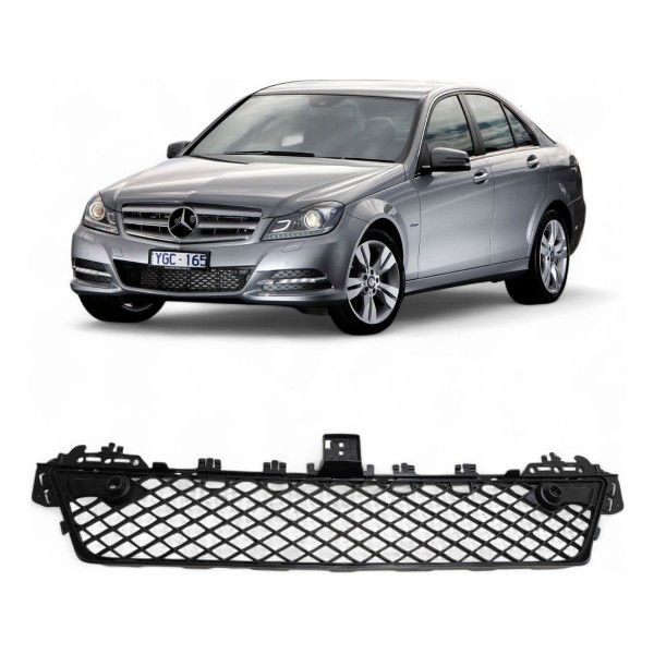 Grade Parachoque Inferior Mercedes C180 C200 2011 A 2014 Preto Fosco