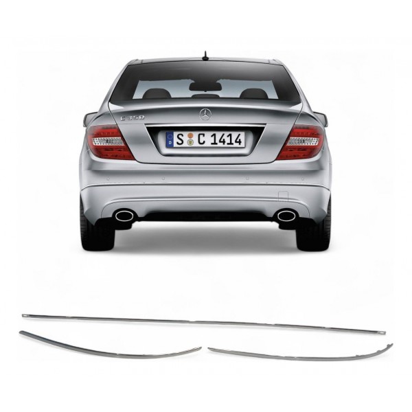 Kit Spoiler Parachoque Traseiro C180 C200 C250 2011 A 2014 Cromado