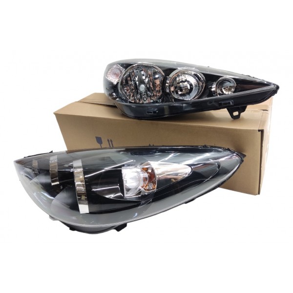 Par Farol Peugeot 207 2009 2010 2011 2012 Máscara Negra  Esquerdo