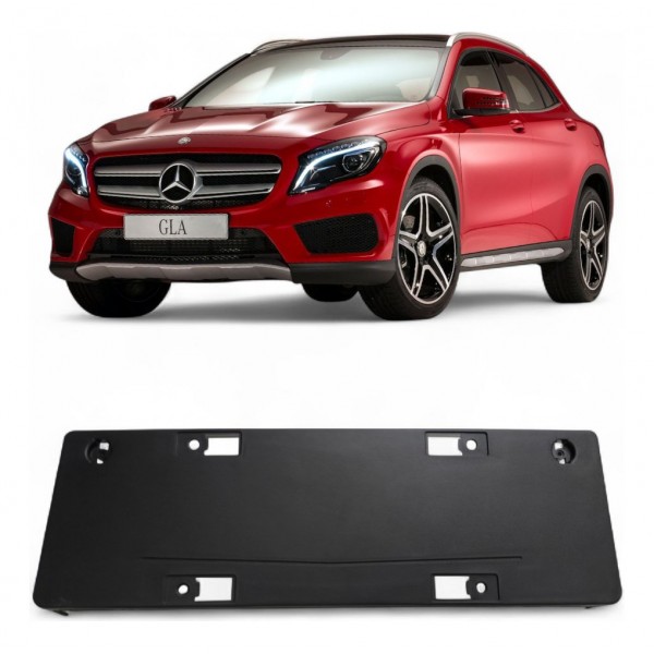 Moldura Placa Dianteira Mercedes Gla200 Gla250 2015 A 2017 Preto