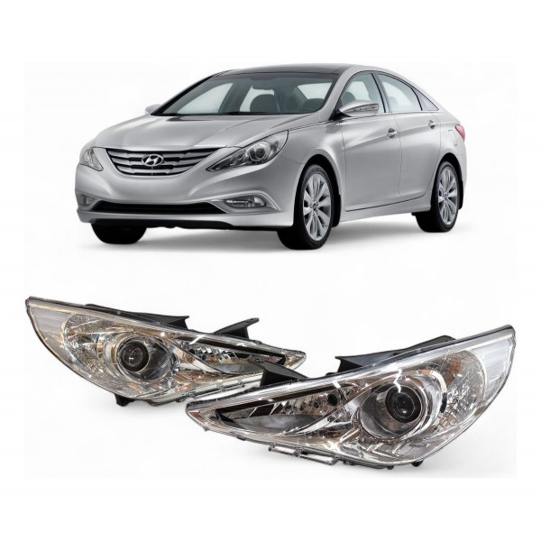 Par Farol Hyundai Sonata 2011 2012 2013 2014 Sem Xenon Ambos Lados