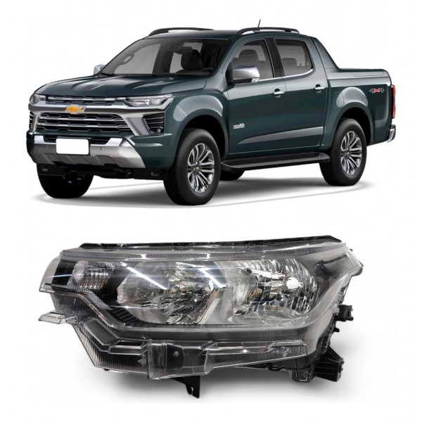 Farol Esquerdo Chevrolet S10 2024 2025 Sem Led Esquerdo/motorista