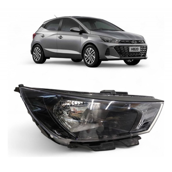Farol Direito Hyundai Hb20 2023 2024 Sem Led Original Direito/passageiro