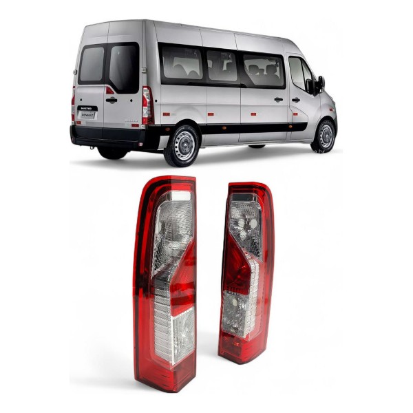 Par Lanterna Renault Master 2013 2014 2015 2016 2017 A 2024 Ambos Lados Vermelho