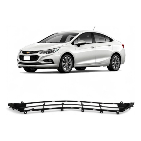 Grade Inferior Parachoque Cruze Sedan Lt Ltz 2017 2018 2019 Preto Brilhante