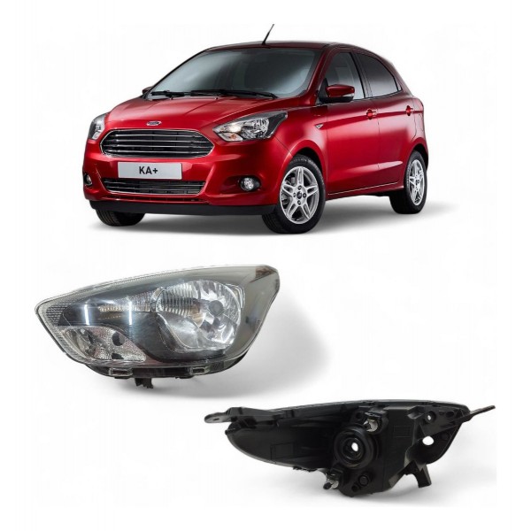 Farol Esquerdo Ford Ka 2014 2015 A 2019 Máscara Negra Esquerdo/motorista