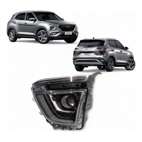 Farol Esquerdo Hyundai Creta 2022 A 2024 Full Led Original Esquerdo/motorista
