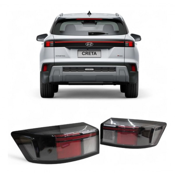 Par Lanterna Hyundai Creta 2025 2026 Sem Led Original Ambos Lados Vermelho