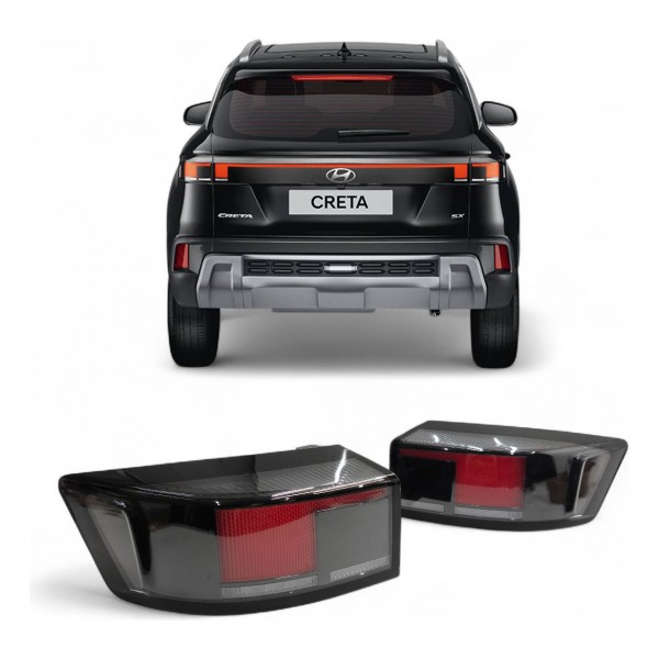 Par Lanterna Hyundai Creta 2025 2026 Full Led Original Ambos Lados Vermelho