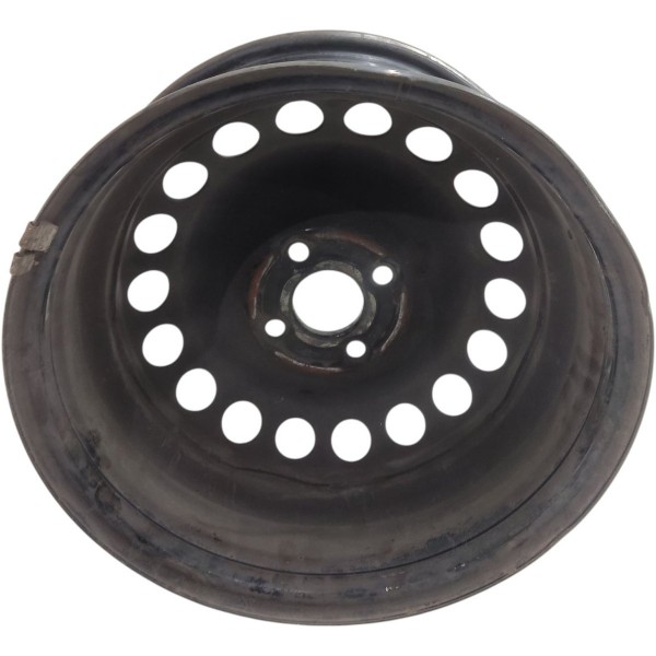Roda Ferro Aro 15 Gm 15x6jh2 Com Leve Amassado 4 Furos Preto