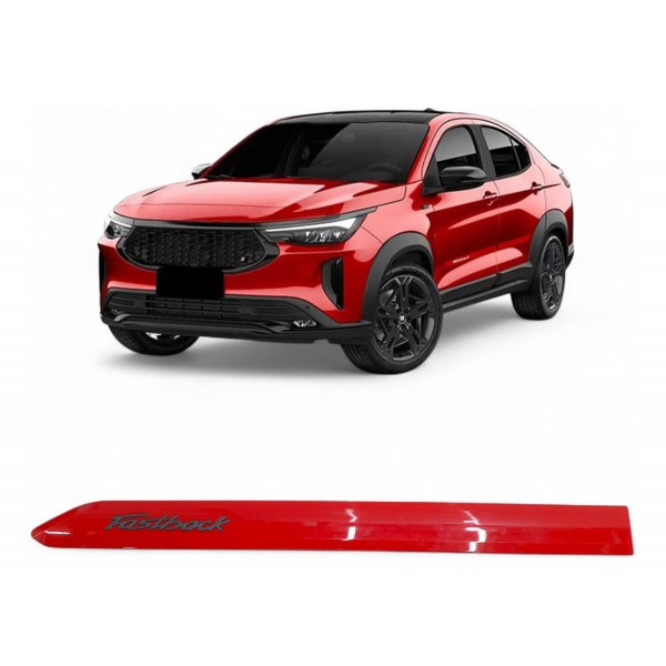 Friso Porta Dianteira Esquerda Fiat Fastback 2022 2023 2024 Vermelho