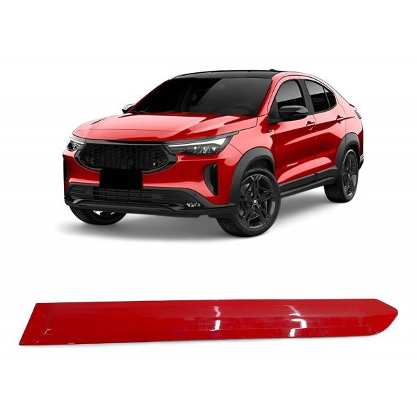 Friso Porta Traseira Esquerda Fiat Fastback 2022 2023 2024 Vermelho