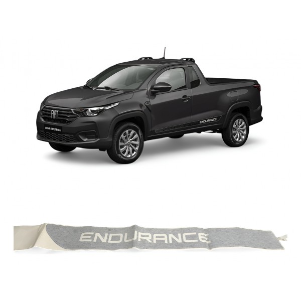 Faixa Adesiva Sigla Endurance Traseira Direita Fiat Strada Preto