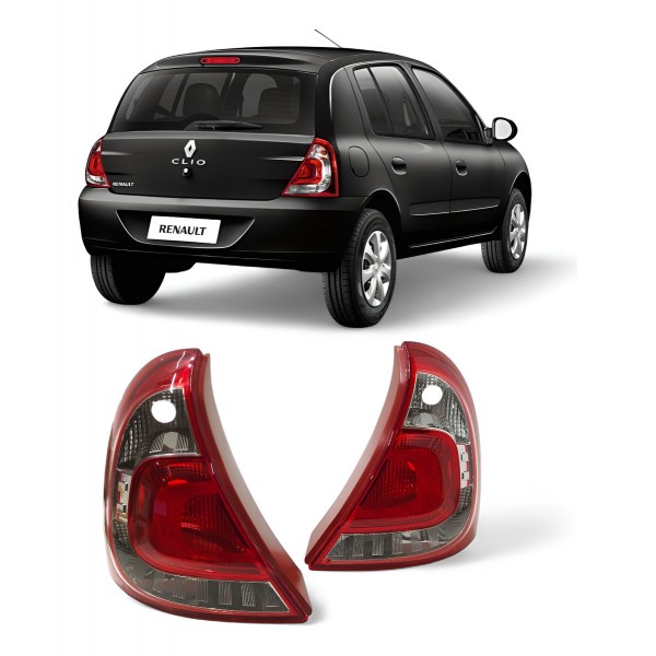 Par Lanterna Renault Clio 2012 2013 2014 Fitam Ambos Lados Vermelho