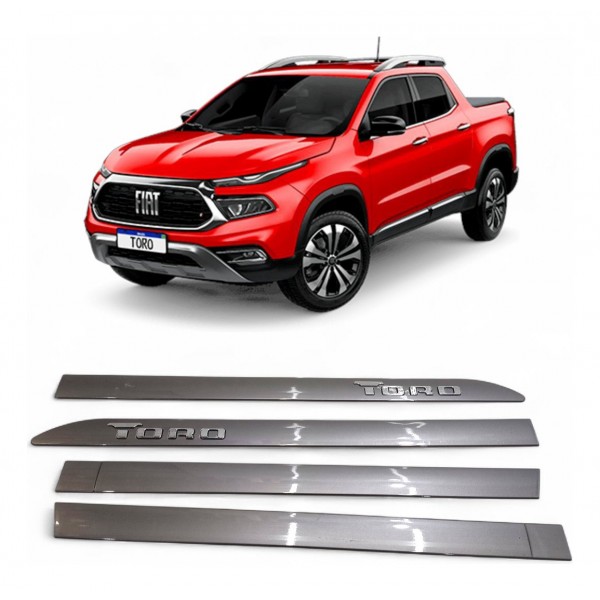 Kit Friso Porta Fiat Toro 2016 2017 2018 2019 A 2024 Grafite Grafite