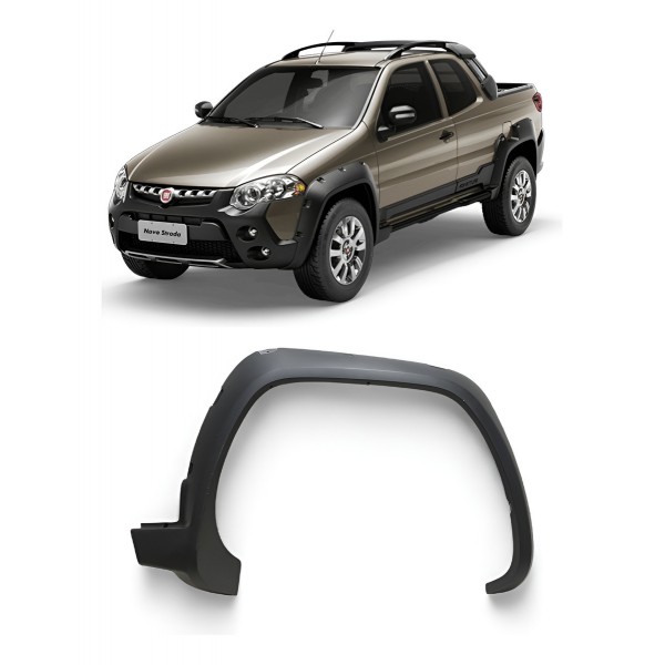 Friso Paralama Dianteiro Direita Fiat Strada 2014 A 2019 Preto