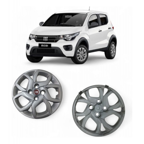 Calota Aro 14 Fiat Mobi 2017 2018 2019 2020 Original Cinza