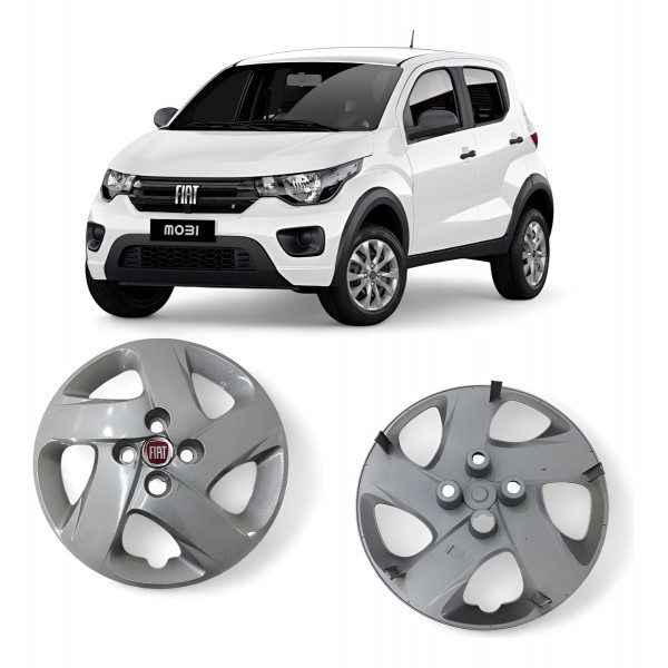 Calota Aro 14 Fiat Mobi 2017 2018 2019 2020 Original Cinza