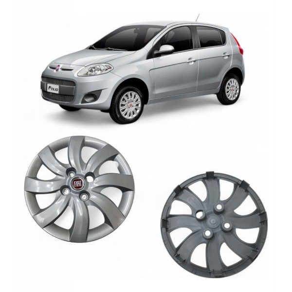 Calota Aro 14 Fiat Palio Attractive 2012 2013 2014 A 2017 Cinza