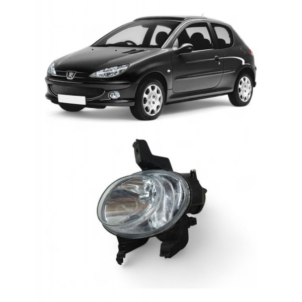 Farol Auxiliar Milha Direito Peugeot 206 2004 2005 2006 2007 Cristal