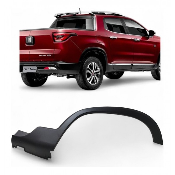 Moldura Paralama Traseira Esquerda Fiat Toro 2016 A 2021 Preto