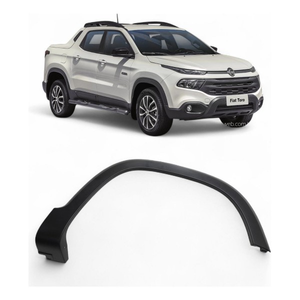 Friso Moldura Paralama Dianteiro Direito Fiat Toro 2016 2024 Preto