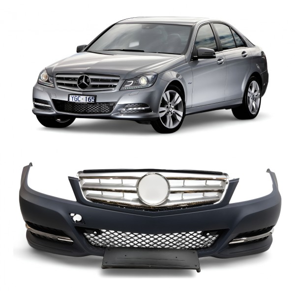 Parachoque Dianteiro Mercedes C180 C200 2012 A 2014 W204 Azul