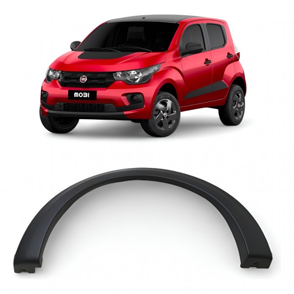 Friso Paralama Dianteira Esquerda Fiat Mobi 2017 A 2022 Preto