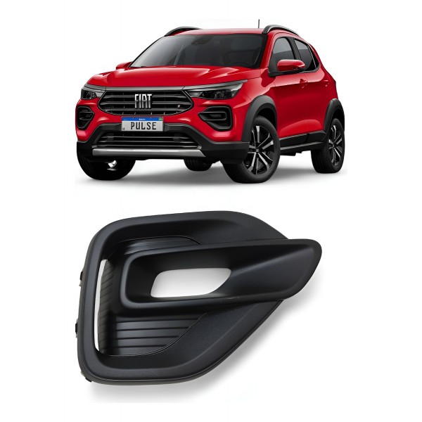 Moldura Grade Farol Milha Direito Fiat Pulse 2022 2023 2024 Preto Direito