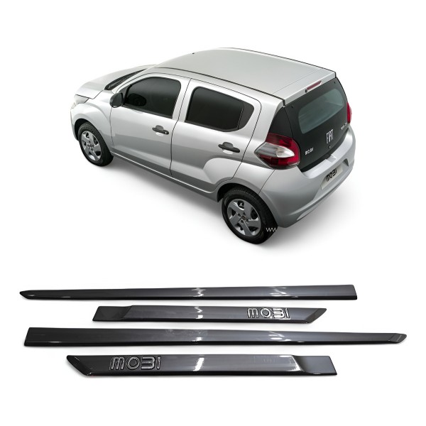 Kit Friso Porta Fiat Mobi 2017 2018 A 2022 Cinza Silverstone Cinza Silverstone