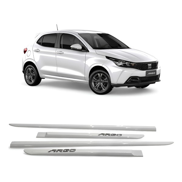 Kit Friso Porta Fiat Argo 2018 2019 A 2024 Branco Banchisa Branco