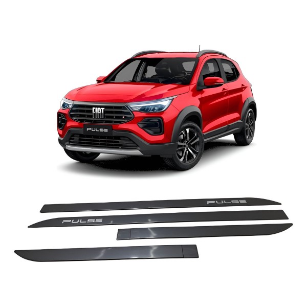 Kit Friso Porta Fiat Pulse 2022 2023 2024  Cinza Silverstone Cinza-escuro