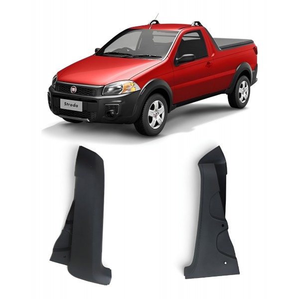 Moldura Coluna Esquerda Fiat Strada Working 2015 A 2020 Orig