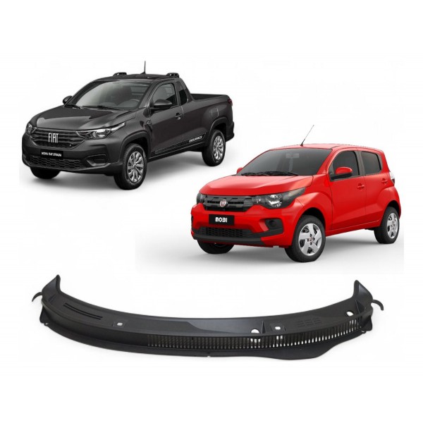 Grade Churrasqueira Fiat Mobi Strada 2020 2021 2022 2023 Preto Fosco