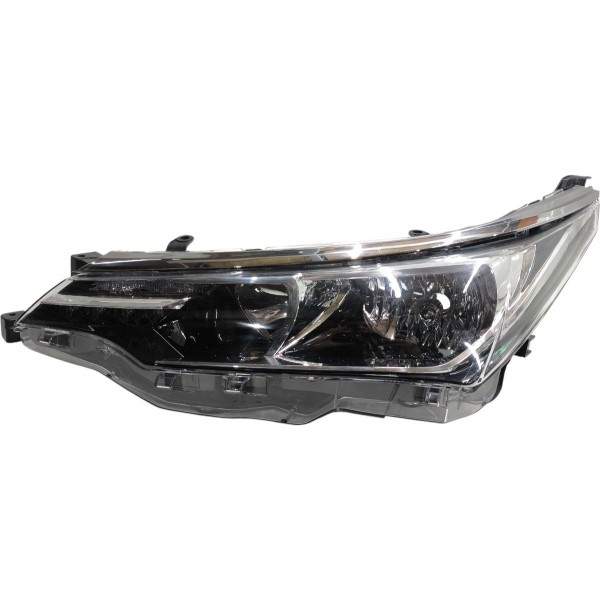 Farol Esquerdo Toyota Corolla 2018 2019 Máscara Negra Led Esquerdo/motorista