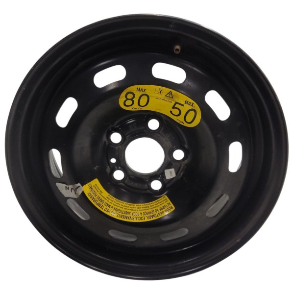 Roda Ferro Aro 14 Vw Polo Virtus Fox 2018 A 2022 5 Furos Preto