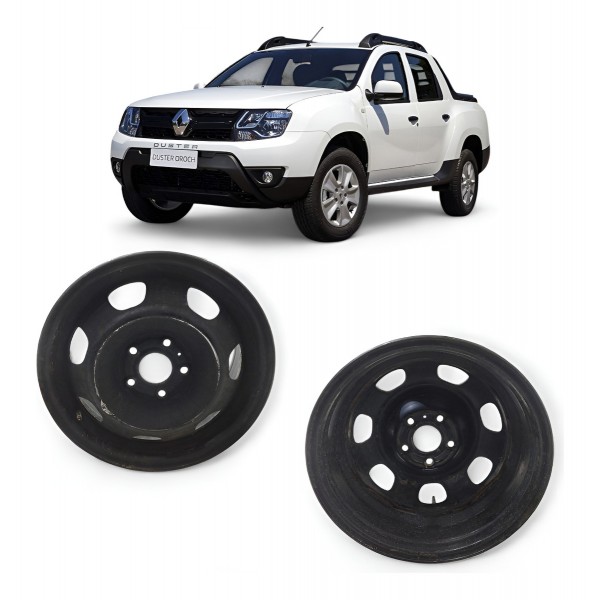 Roda Ferro Aro 16 Renault Duster Oroch 5 Furos Estepe Orig Preto