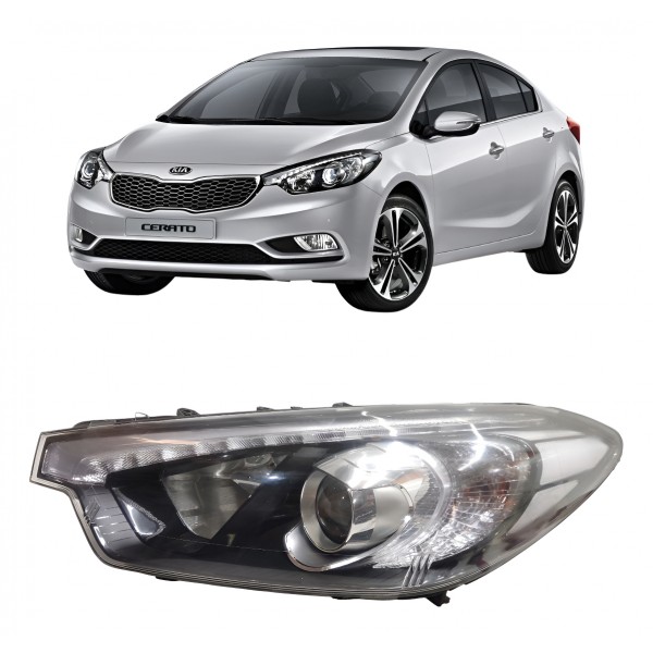 Farol Esquerdo Kia Cerato 2014 2015 2016 Foco Duplo Led Orig Esquerdo/motorista