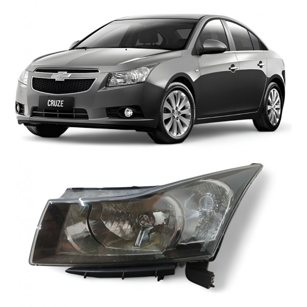 Farol Esquerdo Gm Cruze 2011 2012 2013 A 2016 Máscara Negra Esquerdo/motorista