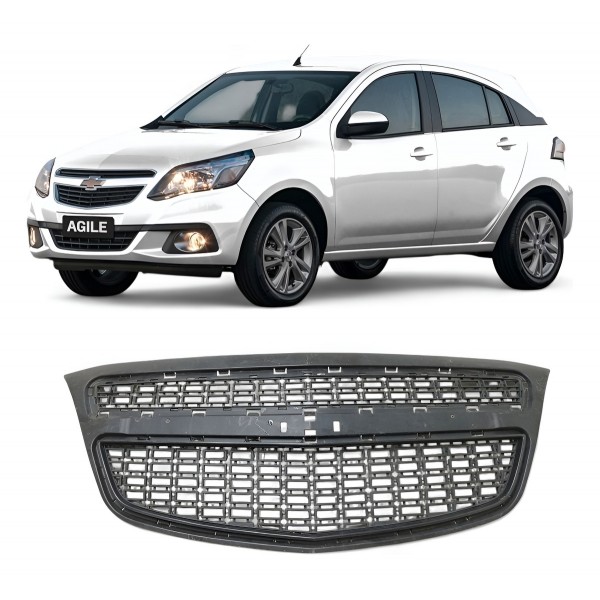 Grade Frontal Chevrolet Agile 2012 2013 2014 2015 2016 2017 Preto Fosco