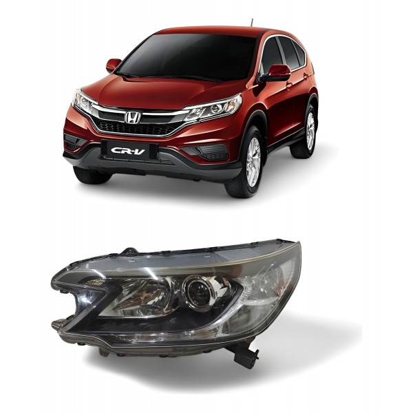 Farol Esquerdo Honda Crv 2013 2014 A 2016 Máscara Negra Esquerdo/motorista