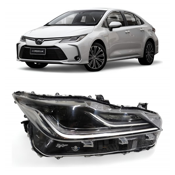 Farol Direito Toyota Corolla Altis 2020 2021 2022 Led Orig Direito/passageiro