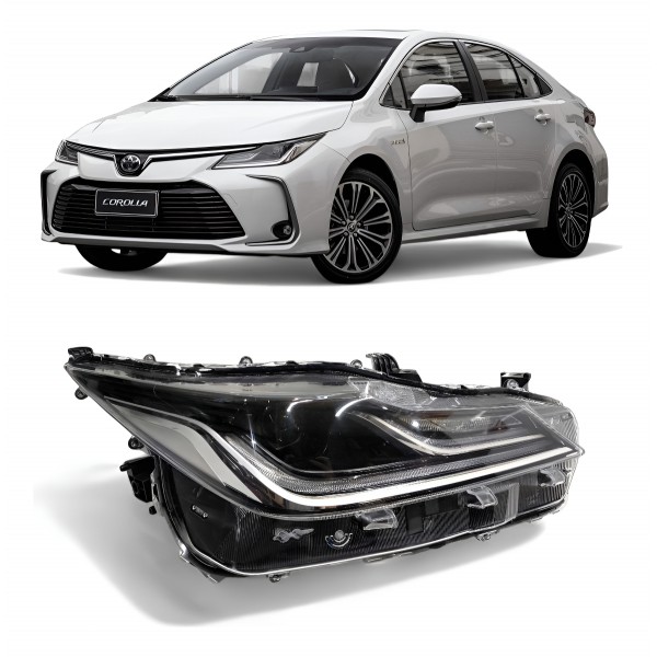 Farol Direito Toyota Corolla Altis 2020 2021 2022 Led Orig Direito/passageiro