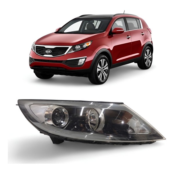 Farol Direito Kia Sportage 2011 2012 2013 2014 2015 Sem Led Direito/passageiro