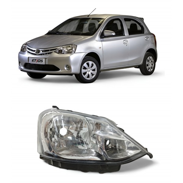 Farol Direito Toyota Etios 2012 2014 2015 2016 2017 Cromado Direito/passageiro