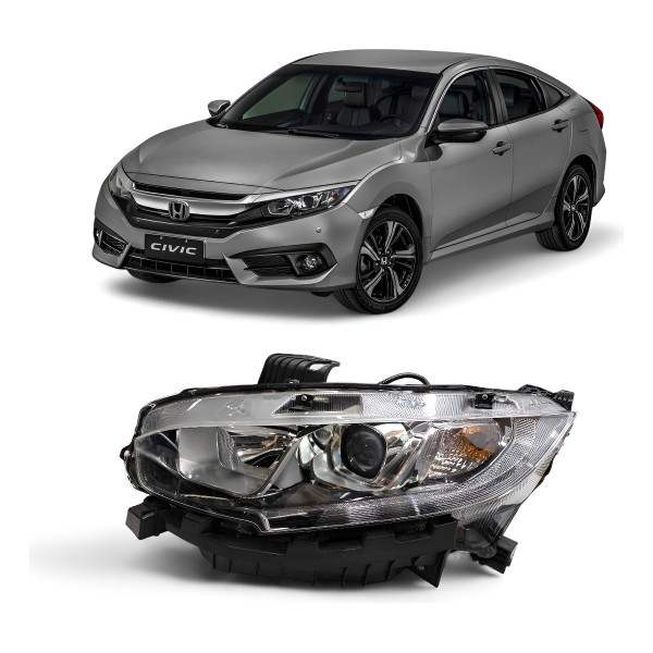Farol Esquerdo Honda Civic G10 2017 2018 2019 2020 2021 Esquerdo/motorista